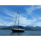 Brazil, Rio de Janeiro, Mangaratiba. Sailboat.