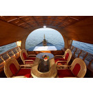 India, Goa, Calangute. Night Cruise on a House Boat in Goa