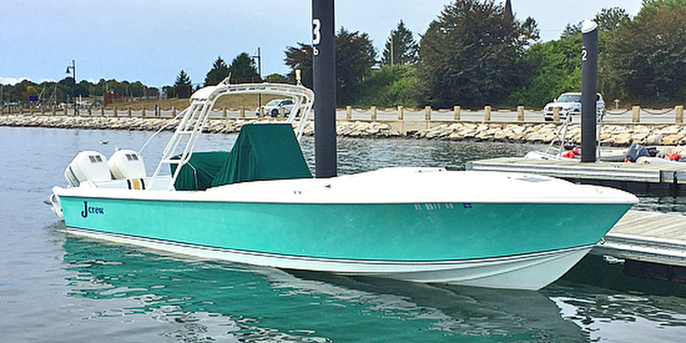 United States, Newport Harbor. Gorgeous 30 ft Intrepid Motor Yacht